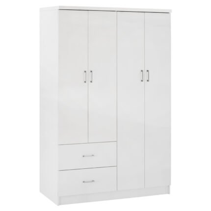 ΝΤΟΥΛΑΠΑ 4ΦΥΛΛΗ ME 2 ΣΥΡΤΑΡΙΑ BLAKELY HM339.05 ΛΕΥΚΗ 120Χ42,5Χ180,5 εκ.